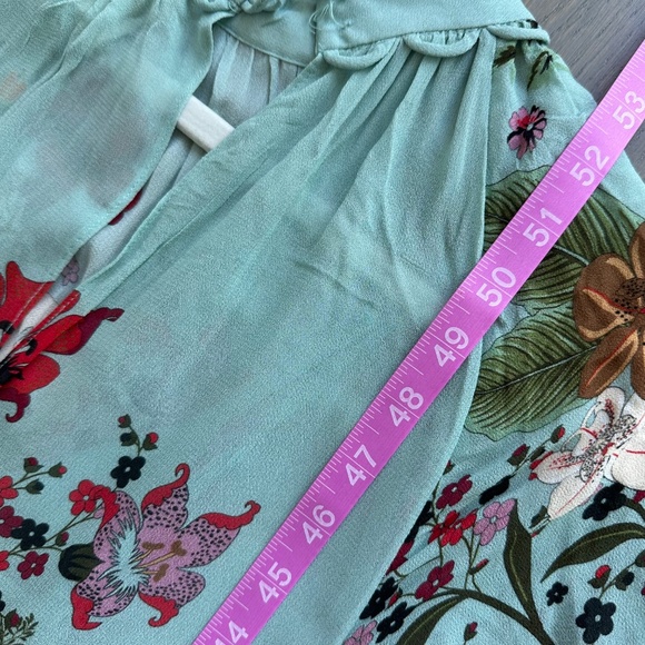 Farm Rio Blue Beauty Bouquet Long Sleeve Maxi Dress Floral - with tags - XXS - Picture 8 of 9